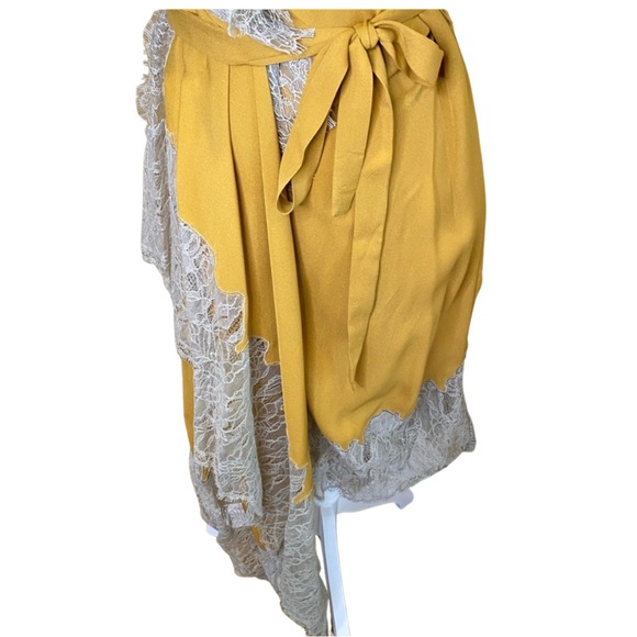 BCBG MaxAzria Runway Silk Lace Wrap Dress - Picture 8 of 15